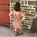 Rock & Roll Girl's Patch Print Mini Dress in Rust