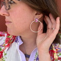Hada Collection Cotton Candy Post Hoop Earrings