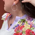 Hada Collection Cotton Candy Post Hoop Earrings