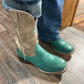 Tin Haul Little Girl's Cactatillow Teal Square Toe Boots 14-018-0102-5084 BR
