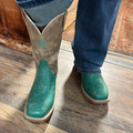 Tin Haul Little Girl's Cactatillow Teal Square Toe Boots 14-018-0102-5084 BR
