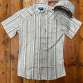Hooey Men's "Sol" Cream Striped Short Sleeve Snap Shirt