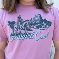 Hooey Girl's Pink Cowgirl Cool Graphic Tee HT2635PK-Y