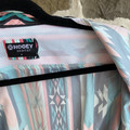 Hooey Ladies "Sol" Pink And Teal Aztec Long Sleeve Snap Shirt HT2617AZBK
