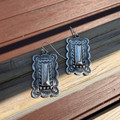 Silver Western Bar Dangle Earrings AE9069-SB