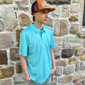 Panhandle Mens Turquoise Medallion Polo TM51T08994 TX51T08994
