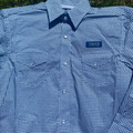 Panhandle Boy‘s Long Sleeve Blue Two Pocket Snap Shirt RBN2S08913