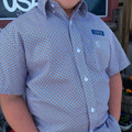 Panhandle Boy’s Red, White & Blue Short Sleeve Button Shirt
