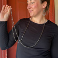 60" Faux Navajo Torpedo Bead Necklace AN5416-SB