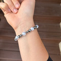 Graduated White Pearl & Faux Navajo Stretch Bracelet BB04142-SBPL-3