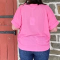 Andree Ladies Pink V Neck Crochet Knit Poncho Top MHS97-P