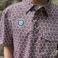 Rock & Roll Men's Medallion Print Western Polo BM51T09055 BX51T09055
