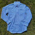 Panhandle Men's Navy Diamond Print Long Sleeve Snap Shirt RMN2S08924