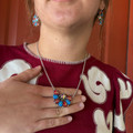 Patriotic Half Concho Pendant Necklace AN5168-SBMT