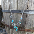 20" Western Turquoise Charm Necklace AN5354-SBTQ