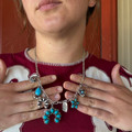 20" Western Turquoise Charm Necklace AN5354-SBTQ