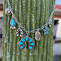20" Western Turquoise Charm Necklace AN5354-SBTQ