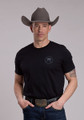 Roper Unisex Black American Flag Rider Silhouette Graphic Tee 03-076-0185-0122-BL