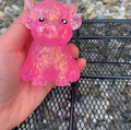 Pink Glitter Highland Squishy