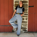 2 Fly Co Ladies Striped Ranch Hand Overalls 2FLY-RHO