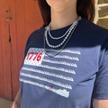 Hooey Ladies Blue 1776 Flag Graphic Tee HT2681NV