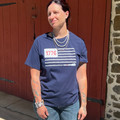 Hooey Ladies Blue 1776 Flag Graphic Tee HT2681NV