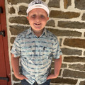 Hooey Boy's Blue Fish Short Sleeve Snap Shirt HT2621LTBL