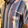 Hooey Men's Navy Striped Polo HP2601NVST
