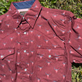 Roper Men's Wine Skull Short Sleeve Button Shirt 03-002-0064-1303-WI