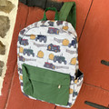 Grey Tractor with Green Backpack JM-GTBB