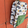 Grey Tractor with Green Backpack JM-GTBB