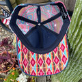 Catchfly Blue Aztec Ponytail Hat 23204HB11