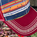 Catchfly Maroon Serape Ponytail Hat 23204HB10