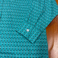 Panhandle Boy's Turquoise Printed Long Sleeve Snap Shirt RBN2S08919
