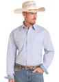 Panhandle Men's Powder Blue Paisley Long Sleeve Snap Shirt RMN2S08916