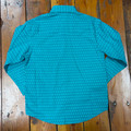 Panhandle Men's Turquoise Printed Long Sleeve Snap Shirt RMN2S08919