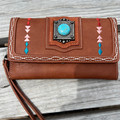Catchfly Aztec Concho Leather Wristlet 23192805W