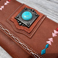 Catchfly Aztec Concho Leather Wristlet 23192805W