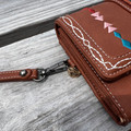 Catchfly Aztec Concho Leather Wristlet 23192805W