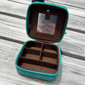 Justin Turquoise Floral Tooled Jewelry Box