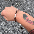 Graduated Faux Copper & Pearl Stretch Bracelet BB04160-CBPL