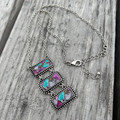Triple Bar Faux Cotton Candy 18" Necklace