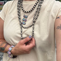 Triple Bar Faux Cotton Candy 18" Necklace