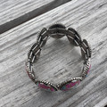 Faux Cotton Candy Oval Stretch Bracelet