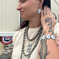 Faux White Buffalo Oval Stretch Bracelet