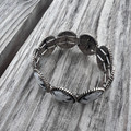 Faux White Buffalo Oval Stretch Bracelet