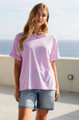 Andree Ladies Lilac Cuff Sleeve Waffle Knit Top MHS69-L