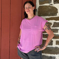 Andree Ladies Magenta Waffle Blouse MHS103-M