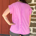 Andree Ladies Magenta Waffle Blouse MHS103-M