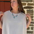 Andree Ladies Oatmeal Oversized Crochet Knit Poncho Top MHS96-O